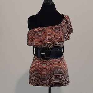 NEW 121 BOULEVARD One Shoulder Blouse